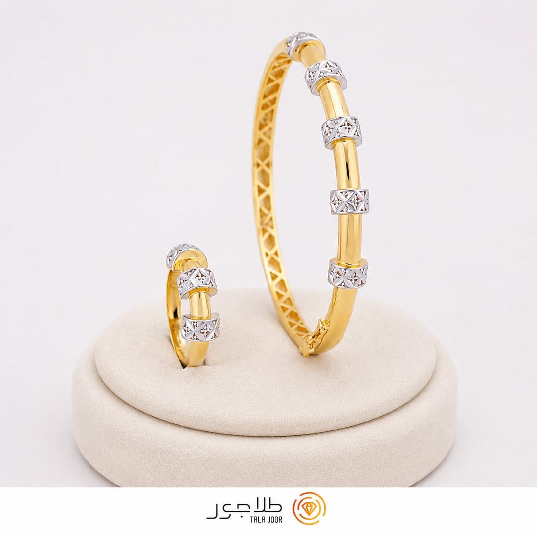دستبند طلا ۱۸ عیار زنانه ظریف النگویی مدل بهساگلد
