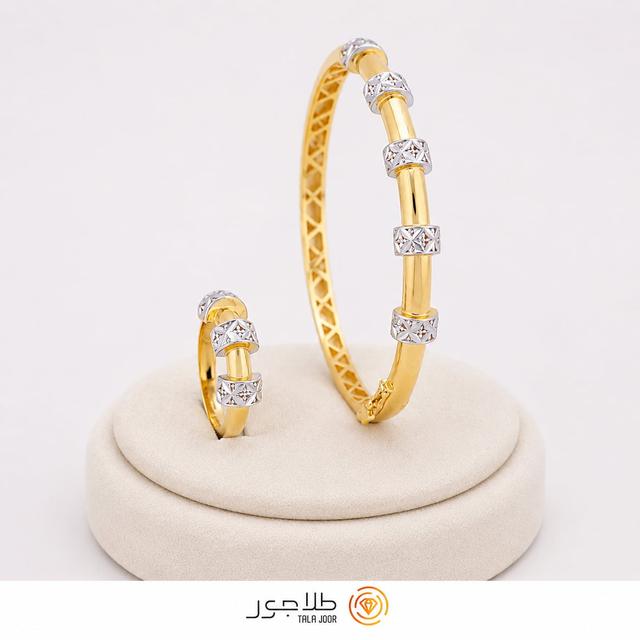 دستبند طلا ۱۸ عیار زنانه ظریف النگویی مدل بهساگلد