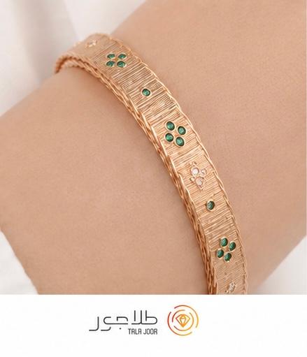 دستبند طلا ۱۸ عیار النگویی زنانه ظریف مدل موراكو سلوا  